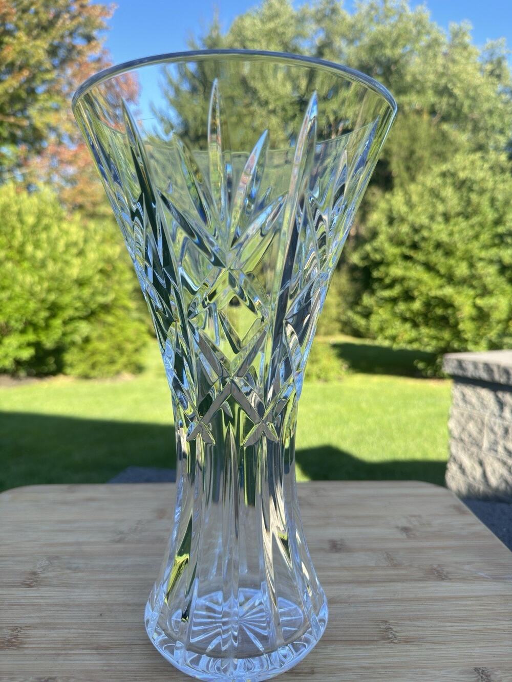 Waterford Crystal Kilrane Vase 11-7/8”Cut Glass Signed Ireland Heavy 7Lb